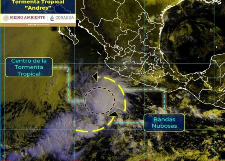 Tormenta tropical ‘Andrés’ frente a Michoacán