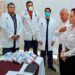 Dan bienvenida a paisanos en Nuevo Laredo con pabellón turístico