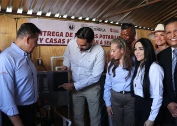 Entregan 30 casas y dos plantas potabilizadoras en albergues de migrantes en Reynosa