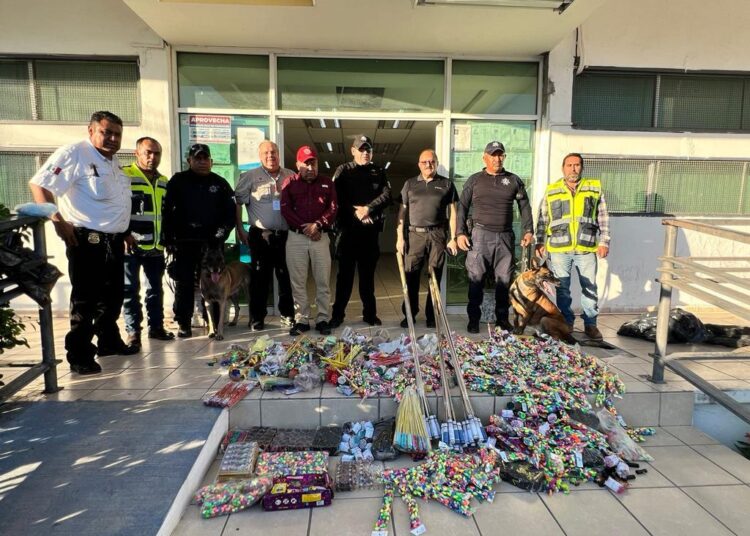 Guardia Estatal participa en operativo de verificación de venta de pirotecnia