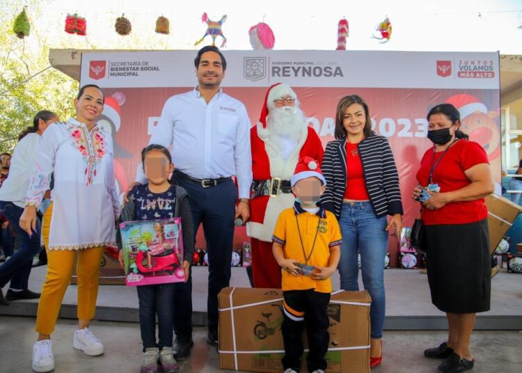 Celebró Alcalde Carlos Peña Ortiz posada navideña con familias del ejido Los Cavazos